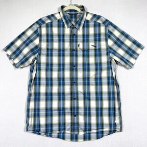 Sitka Gear Globetrotter Shirt Mens Large Plaid Fishing Hiking Outdoor Vented